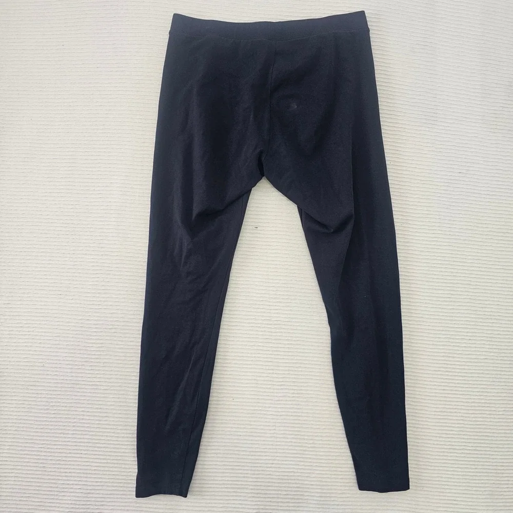 LL Bean Womens Black High Rise Full Length Leggings Size Medium Tall‎ M T